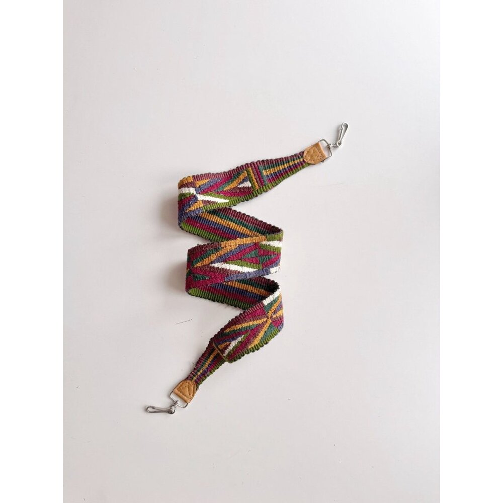 Unbranded Tribal Geometric Woven Jacquard Webing Leather Camera Bag Guitar Strap